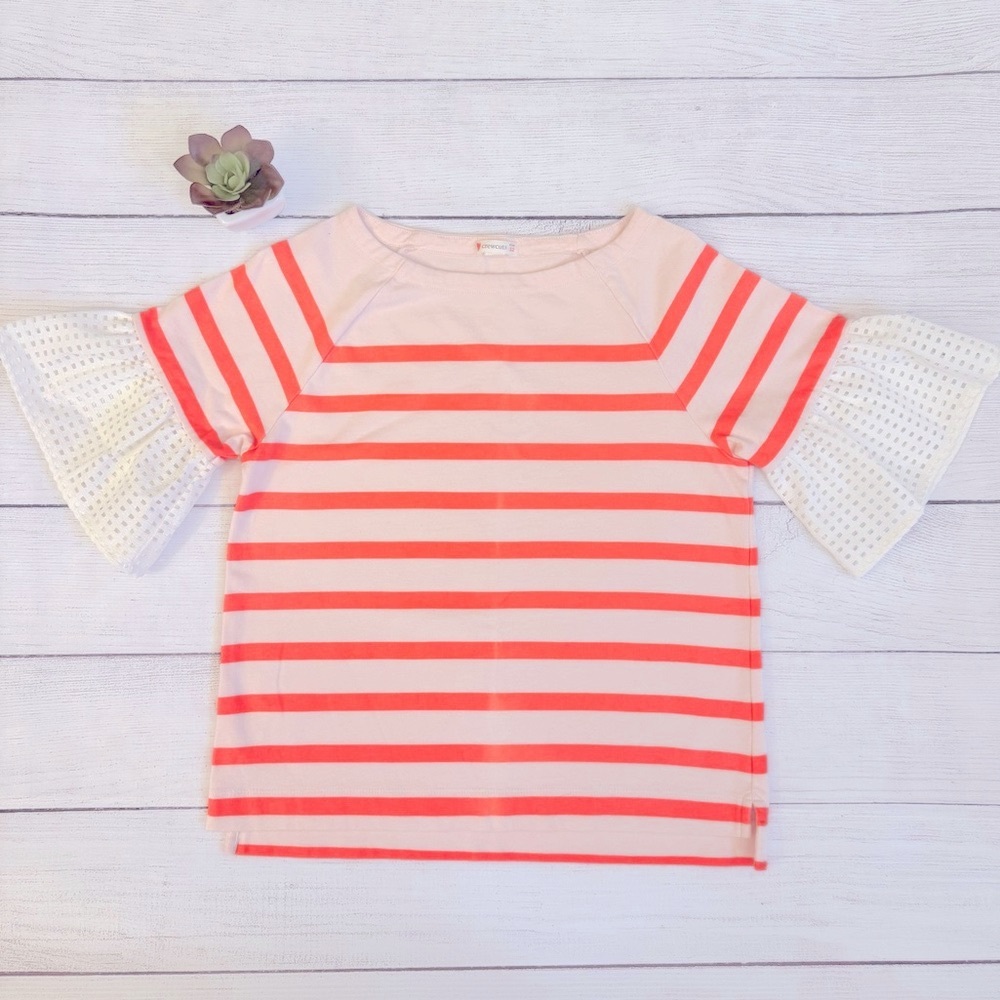 Crewcuts Orange and Cream Short Sleeve Tee